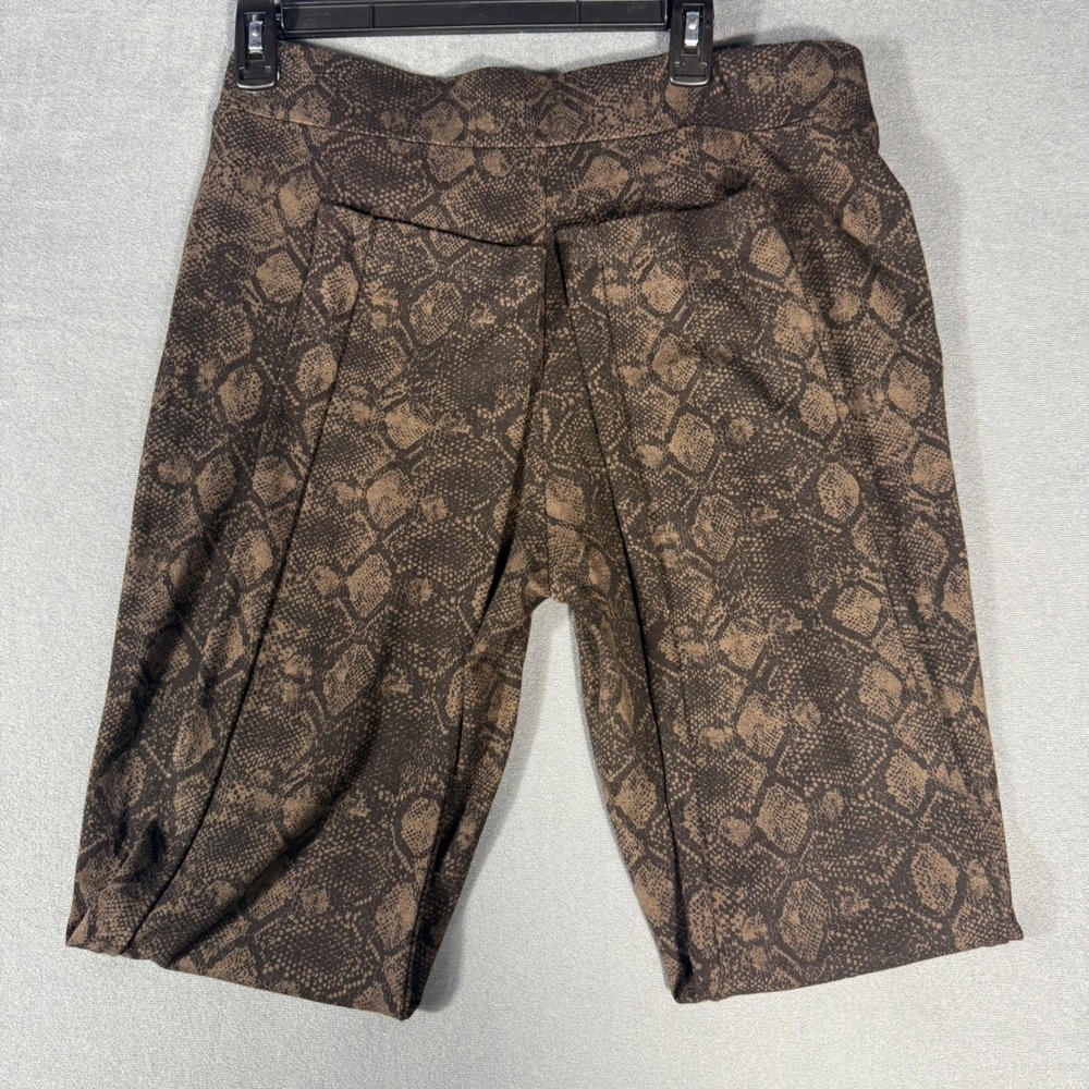 NYDJ Leggings Womens 10 Brown Ami Skinny Snakeskin Print Lift Tuck 11393P351 - Picture 2 of 11